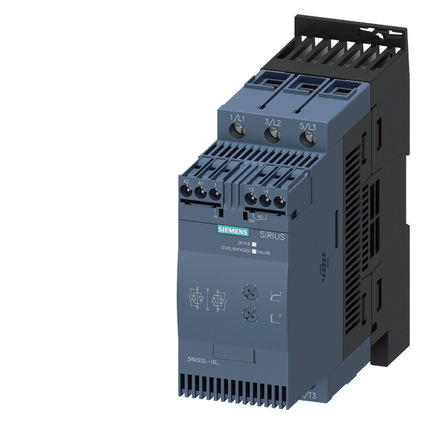 Siemens 3RW3036-1BB14 3RW30 Soft Starter Size S2 Screw Terminals Bypass Dependability